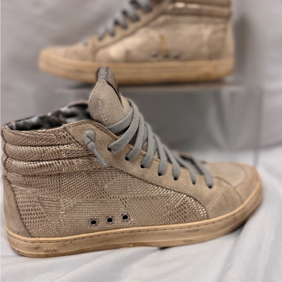 P448 Shoes - P448 Gold/Beige  High-Top Sneakers